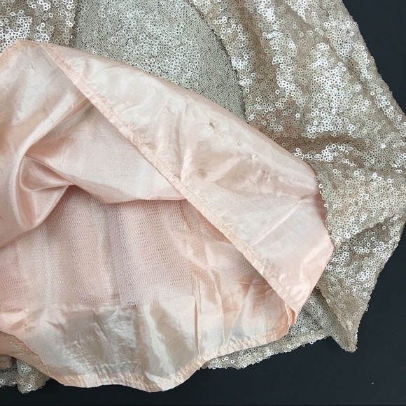 TOBI Rose Gold Sequin Backless Dress - Picture 3 of 8