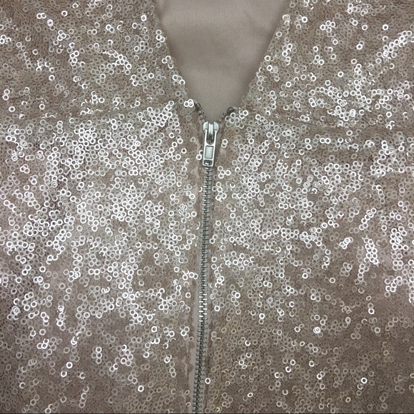 TOBI Rose Gold Sequin Backless Dress - Picture 5 of 8