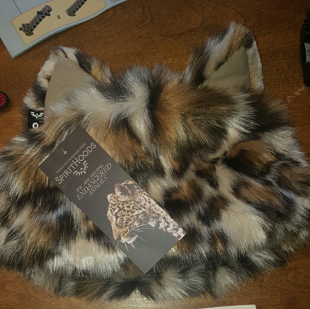 Clouded Leopard Mother Meow SpiritHood BNWT