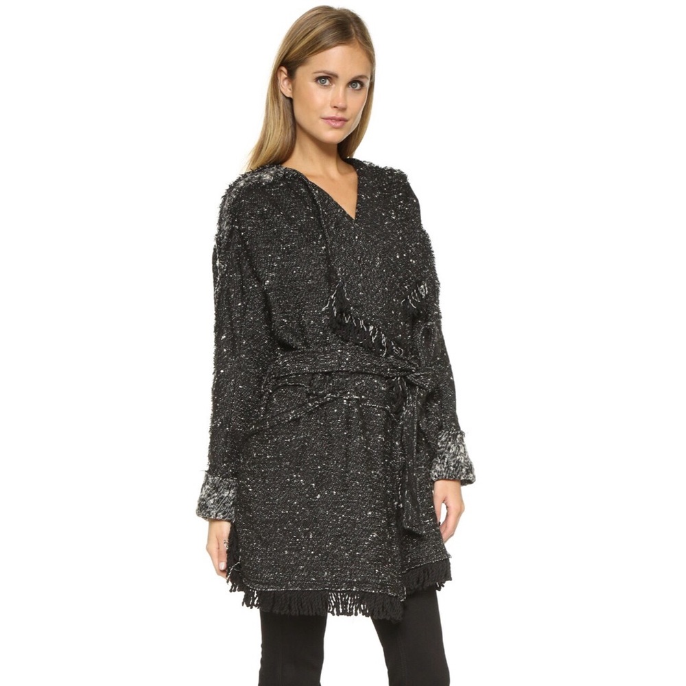 Free People Fringe Wrap Blanket Coat Sz XS & S