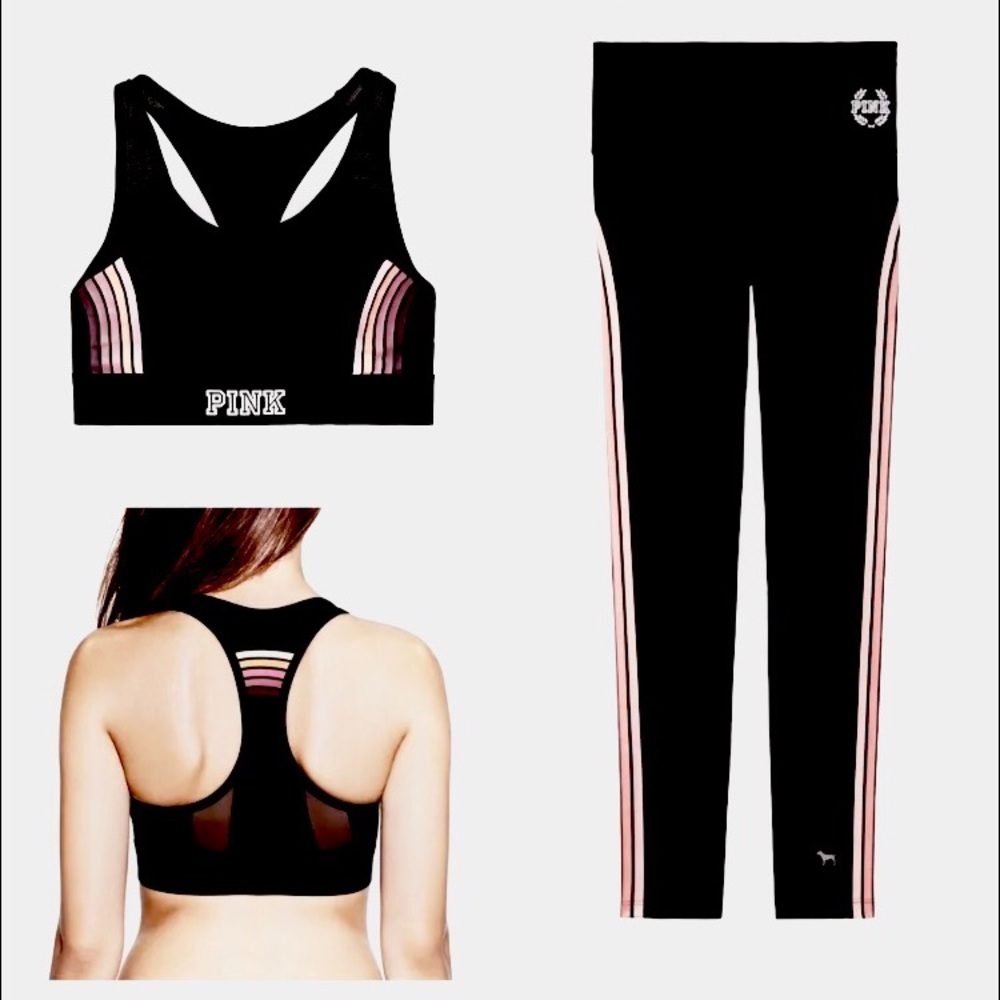 VS PINK ULTIMATE LEGGING ULTIMATE SPORTS BRA TANK DO IT FOR CARBS SM RARE 2016 - Picture 2 of 12