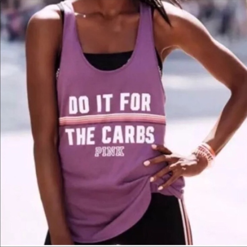 VS PINK ULTIMATE LEGGING ULTIMATE SPORTS BRA TANK DO IT FOR CARBS SM RARE 2016 - Picture 4 of 12