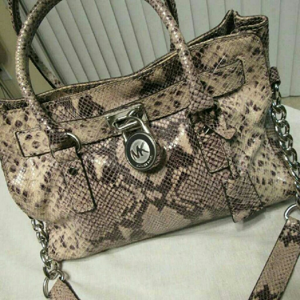 Michael Kors leather python