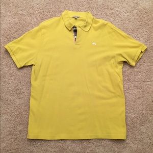 Men's Burberry Polo Shirt Color Yellow Size XL