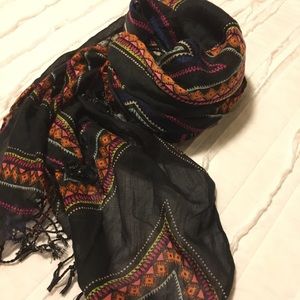 Black print scarf, Old Navy
