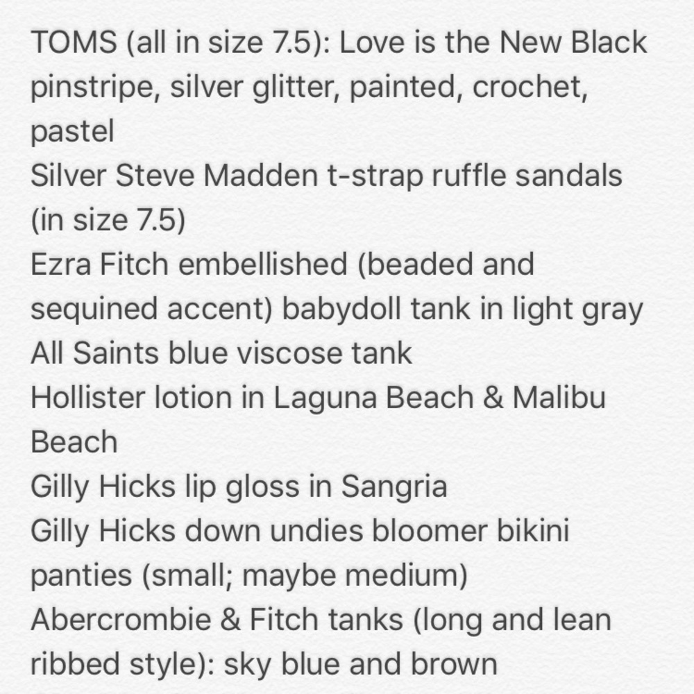 ISO List!  (Help Me Find These Items!) 🎆💜