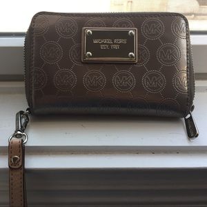 Gunmetal Michael Kors Wristlet Wallet