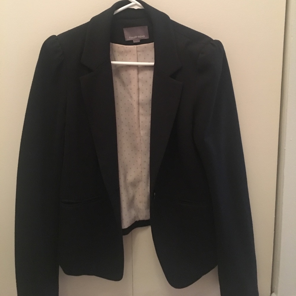 Black one button blazer