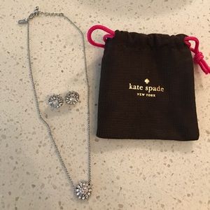 Kate Spade Flower Necklace & Earrings