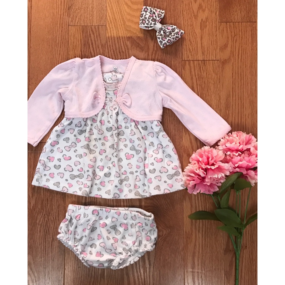 Hearts casual babygirl dress by Koala Baby