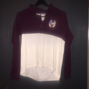 VS Pink Half Zip Sweater