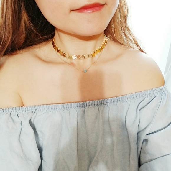 14k Gold Star Choker Sale, 53% OFF 