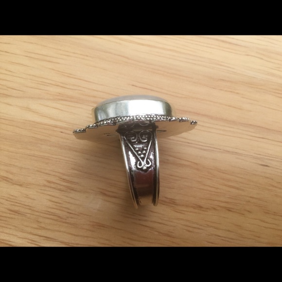 Rainbow Moonstone Ring - Picture 2 of 3