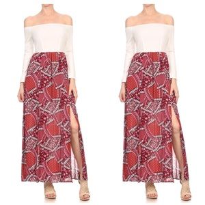 Off shoulder maxi dress