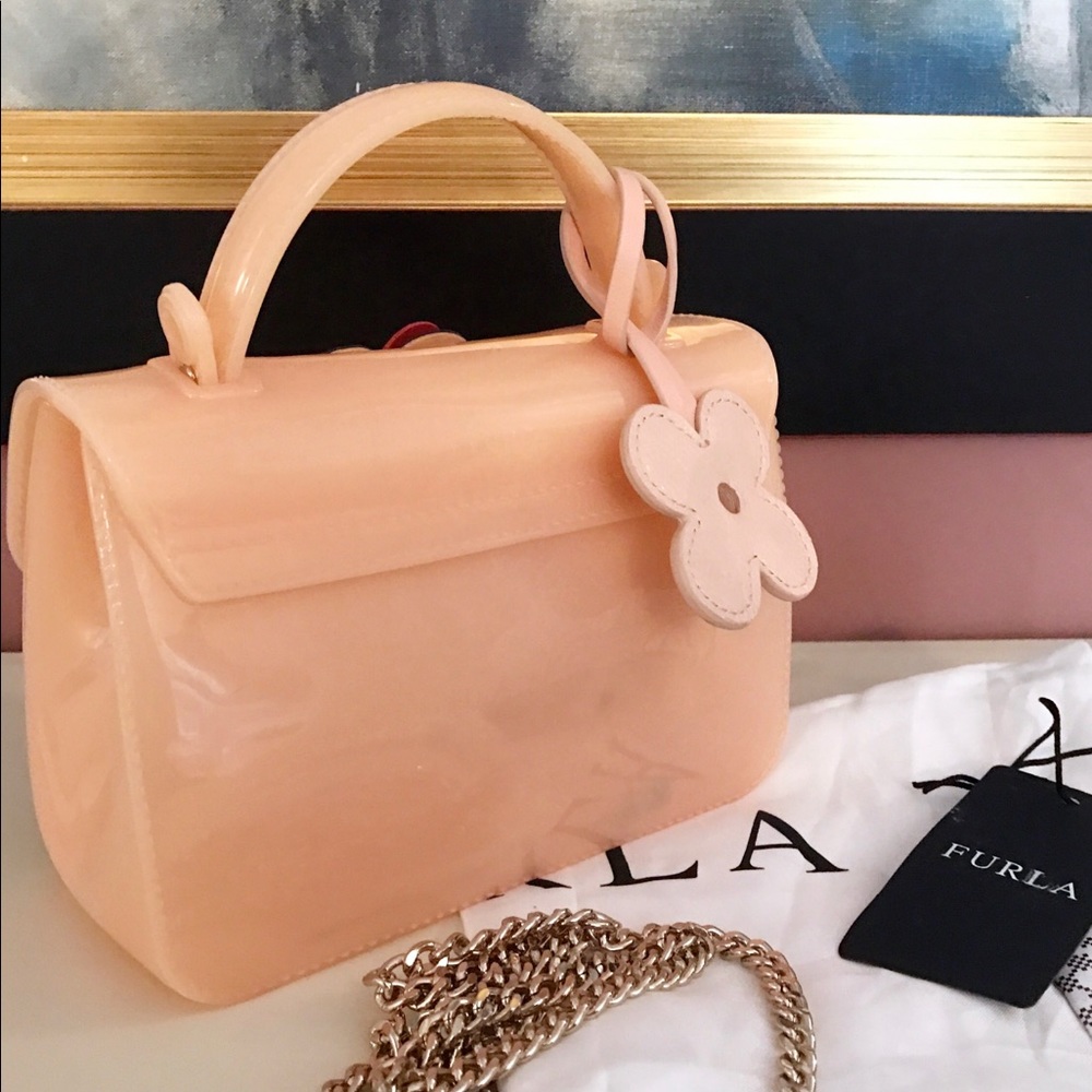 ♦️SOLD♦️FURLA NWT candy jelly bag with chain - Picture 5 of 8