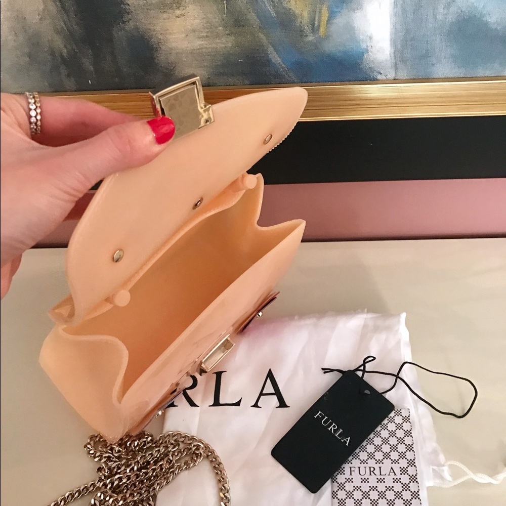 ♦️SOLD♦️FURLA NWT candy jelly bag with chain - Picture 7 of 8