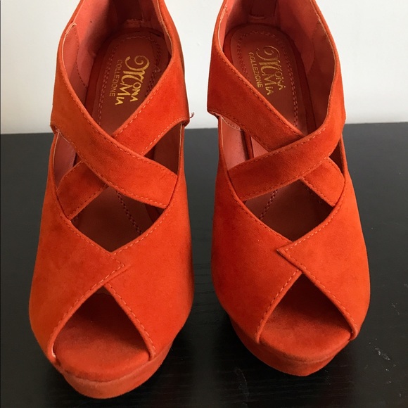 Orange Wedge Bootie - Picture 3 of 5