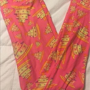 LuLaRoe Hot Pink Birthday Cake Leggings