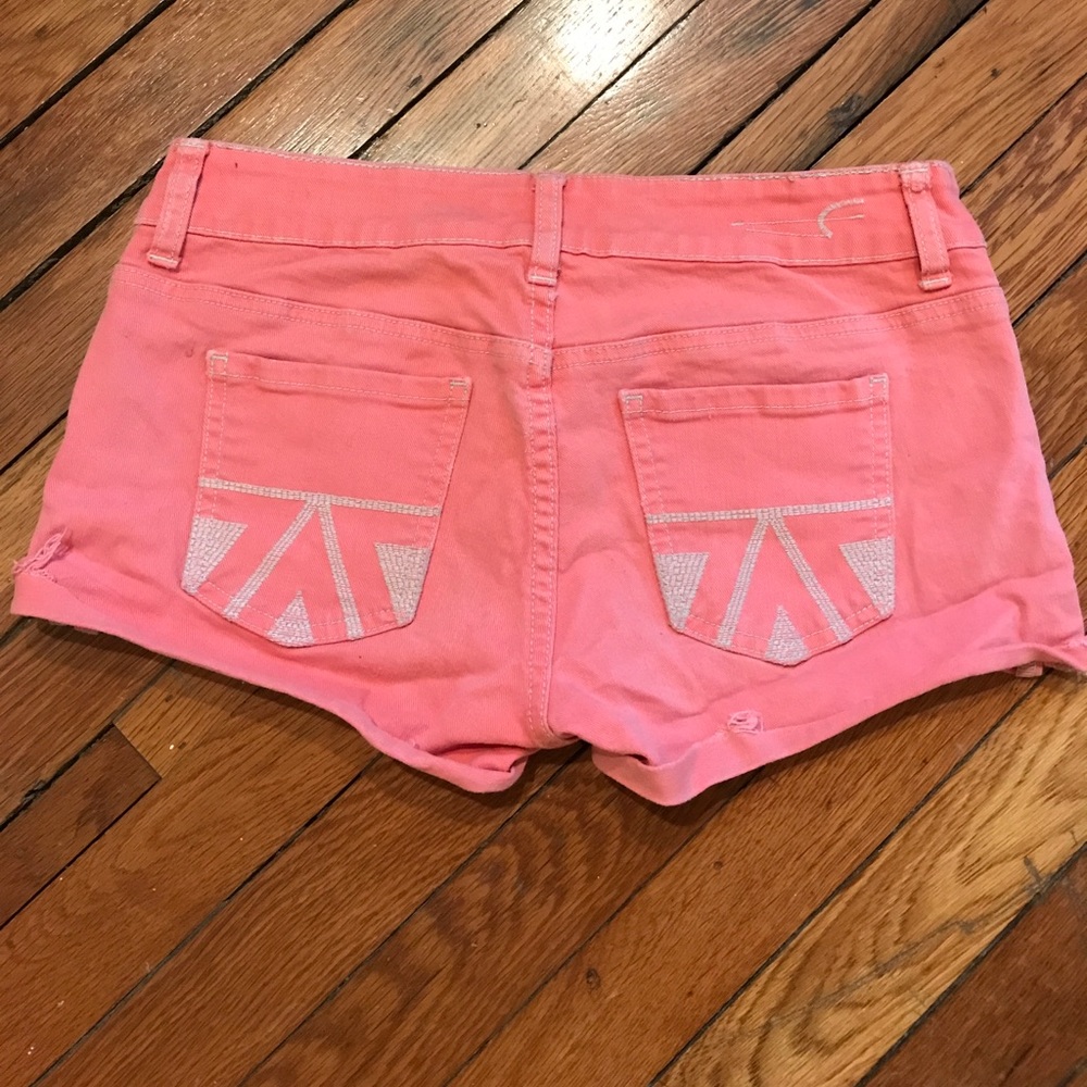 AE Vintage Aztec pocket coral shorts sz 2