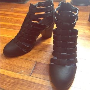 Open Strap Closed Booties