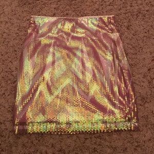 Sequin mini skirt