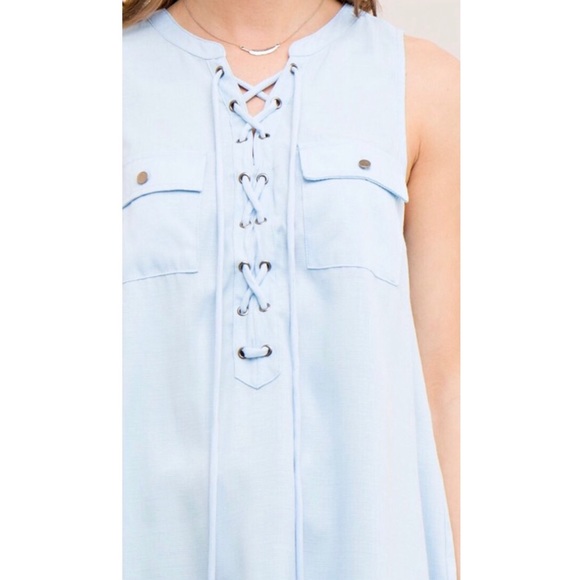 🌸Misty Lace Up Top - Picture 4 of 4