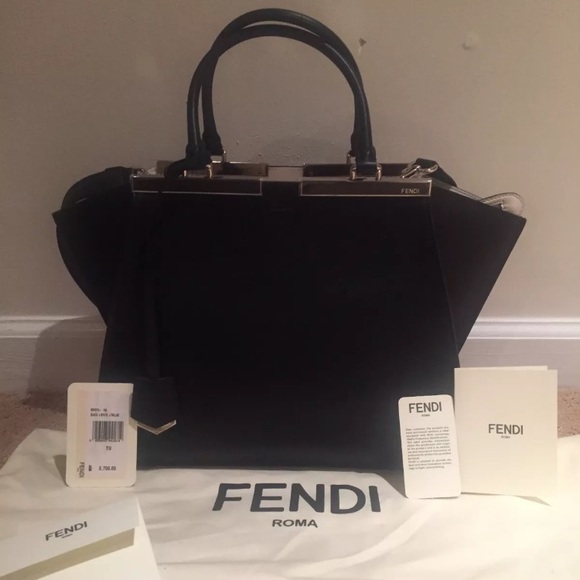Stunning new Fendi 3jours bag black &white - Picture 6 of 7