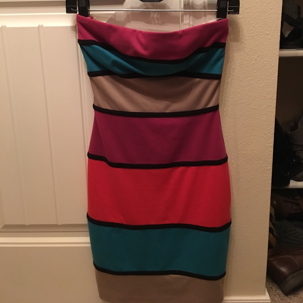 Color block mini dress