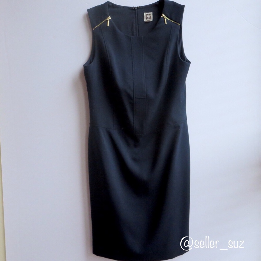 Anne Klein Shoulder Zip Sheath Dress