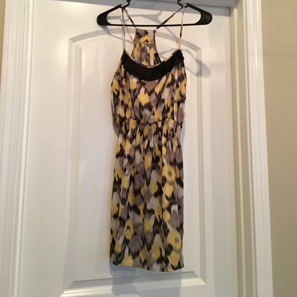 Multicolor, racerback, adjustable straps dress