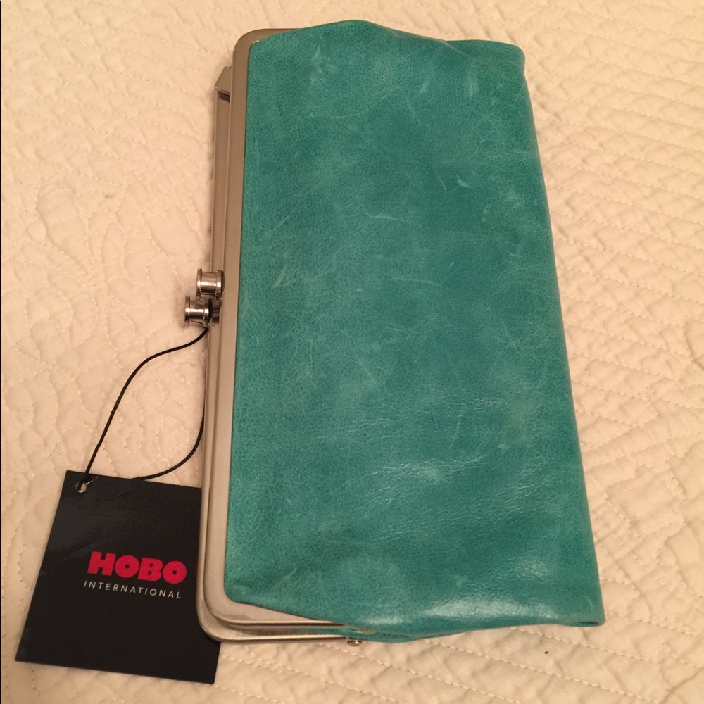 HOBO "Lauren" leather double frame clutch