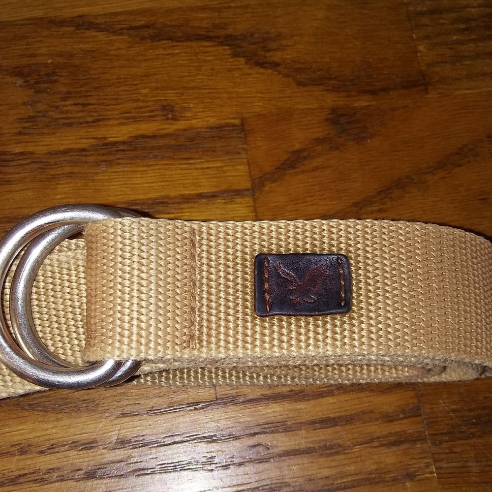Mens tan American eagle belt