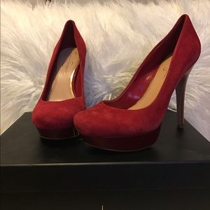 Jessica Simpson red pumps.