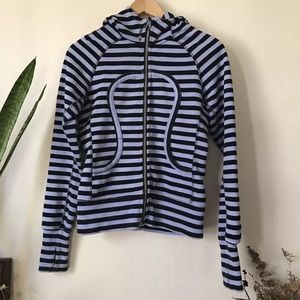 Lululemon size 4 Scuba Hoodie Striped Om Namaste