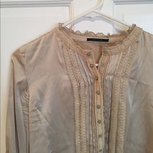 Elie Tahari Silk Lace Victorian Blouse