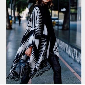 NWOT Aztec Blanket Coat
