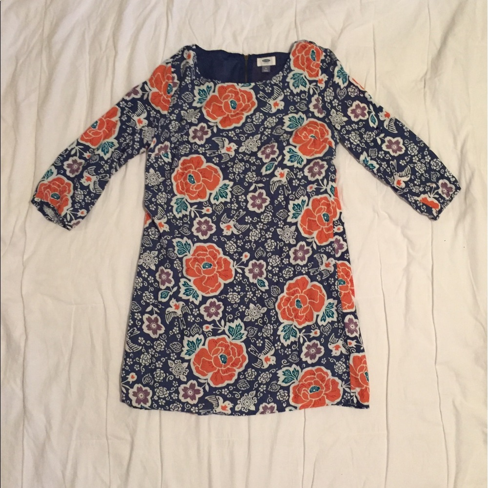 Old Navy floral shirred-back shift dress