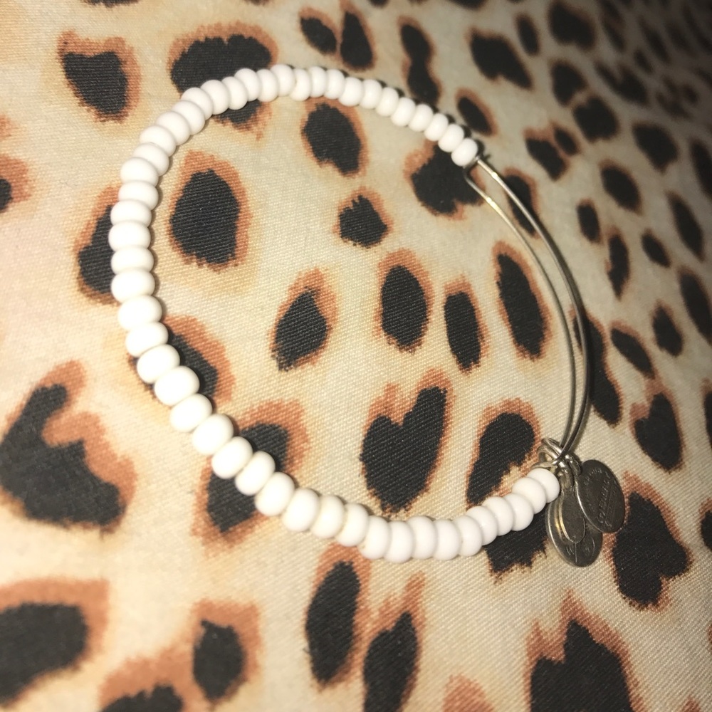 Alex & Ani white beaded bracelet