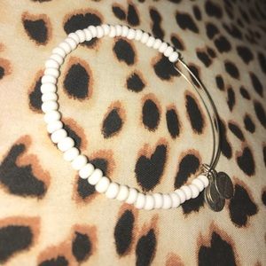 Alex & Ani white beaded bracelet