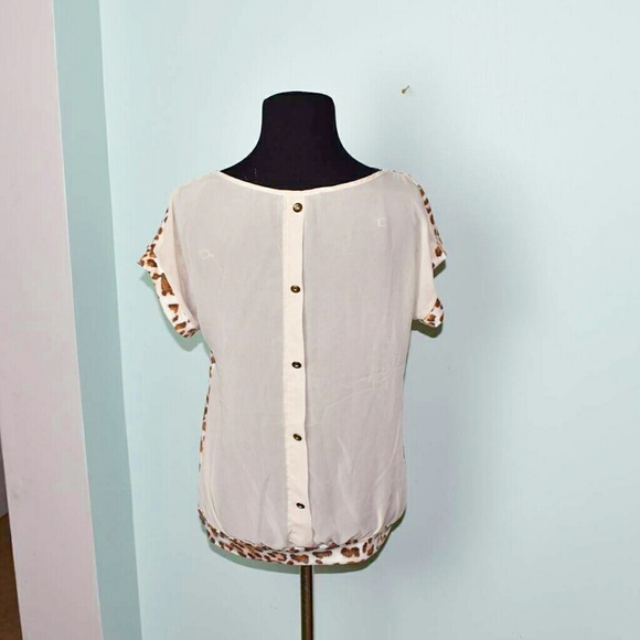 Tan Leopard Print Blouse - Picture 2 of 2