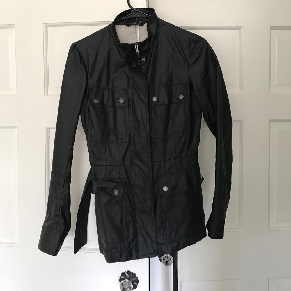 Theory waxed linen jacket