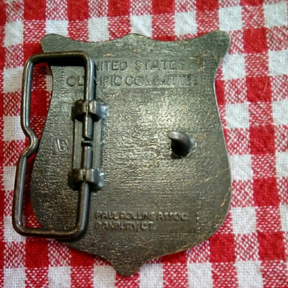 ⭐Vintage Leather Belt & USA Olympic Buckle main image 8