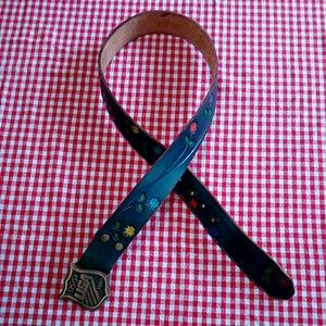 ⭐Vintage Leather Belt & USA Olympic Buckle