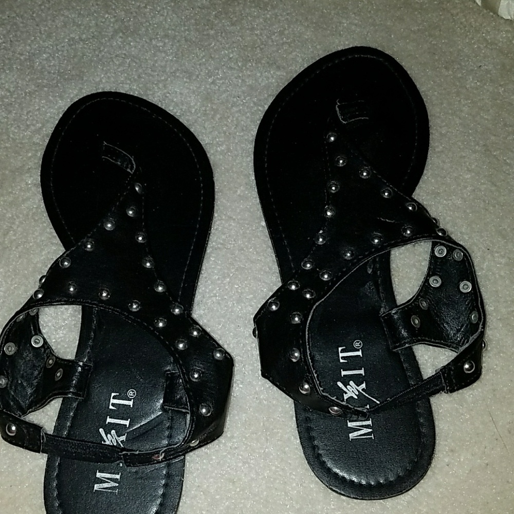 Black studded sandal