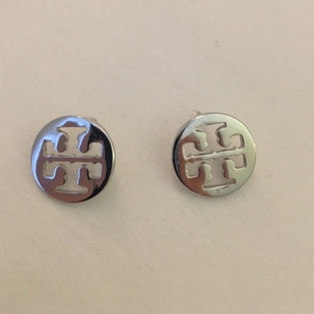 TORY BURCH STUD EARRINGS silver *na