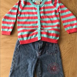 Cherokee Girls Sweater and bottoms.