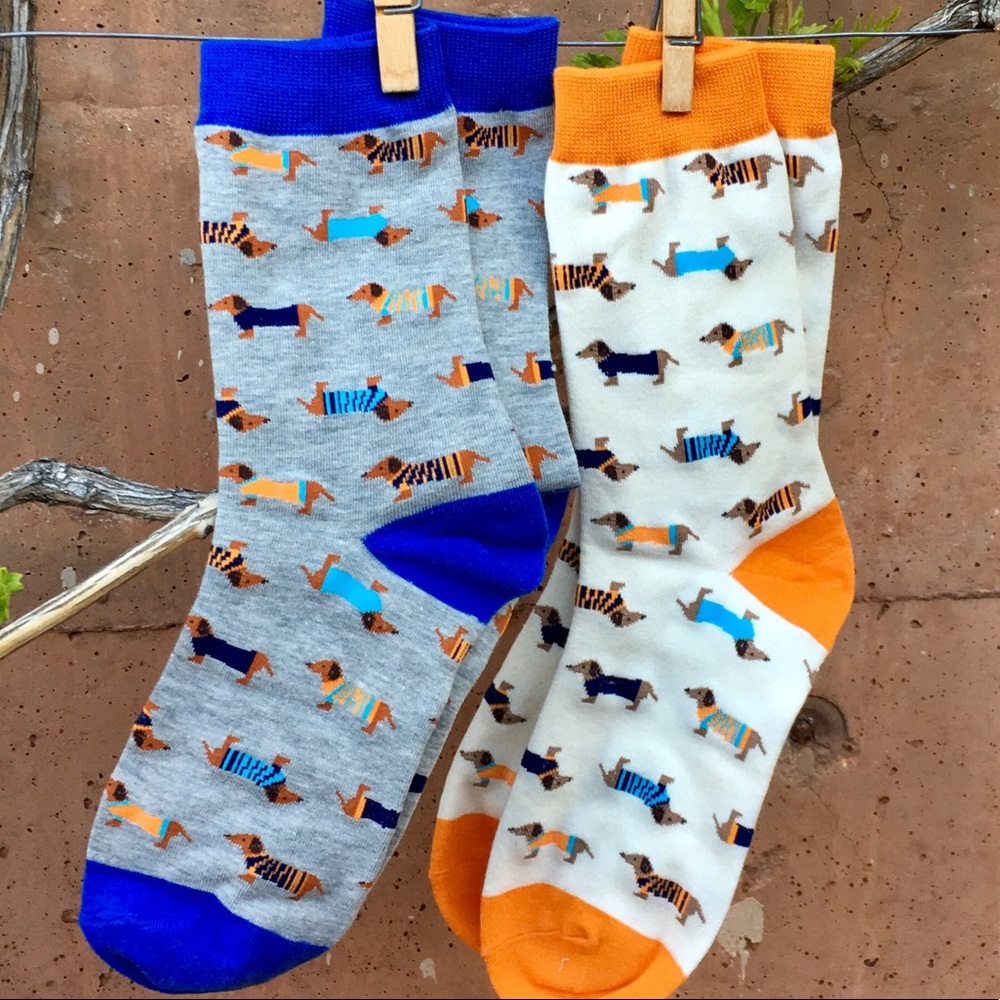 Dog Pup Print Socks Wiener Dog Dachshund - Choice