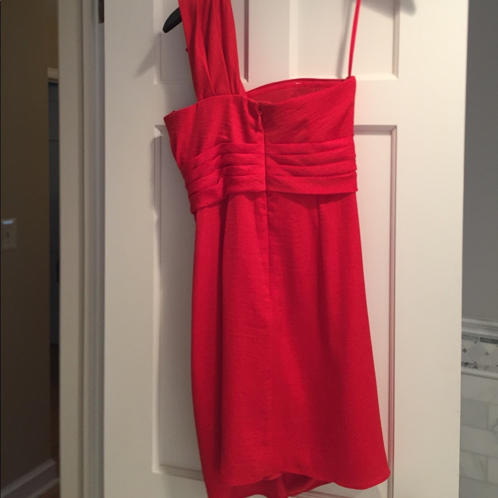 BCBG one shoulder red cocktail dress - Picture 3 of 3