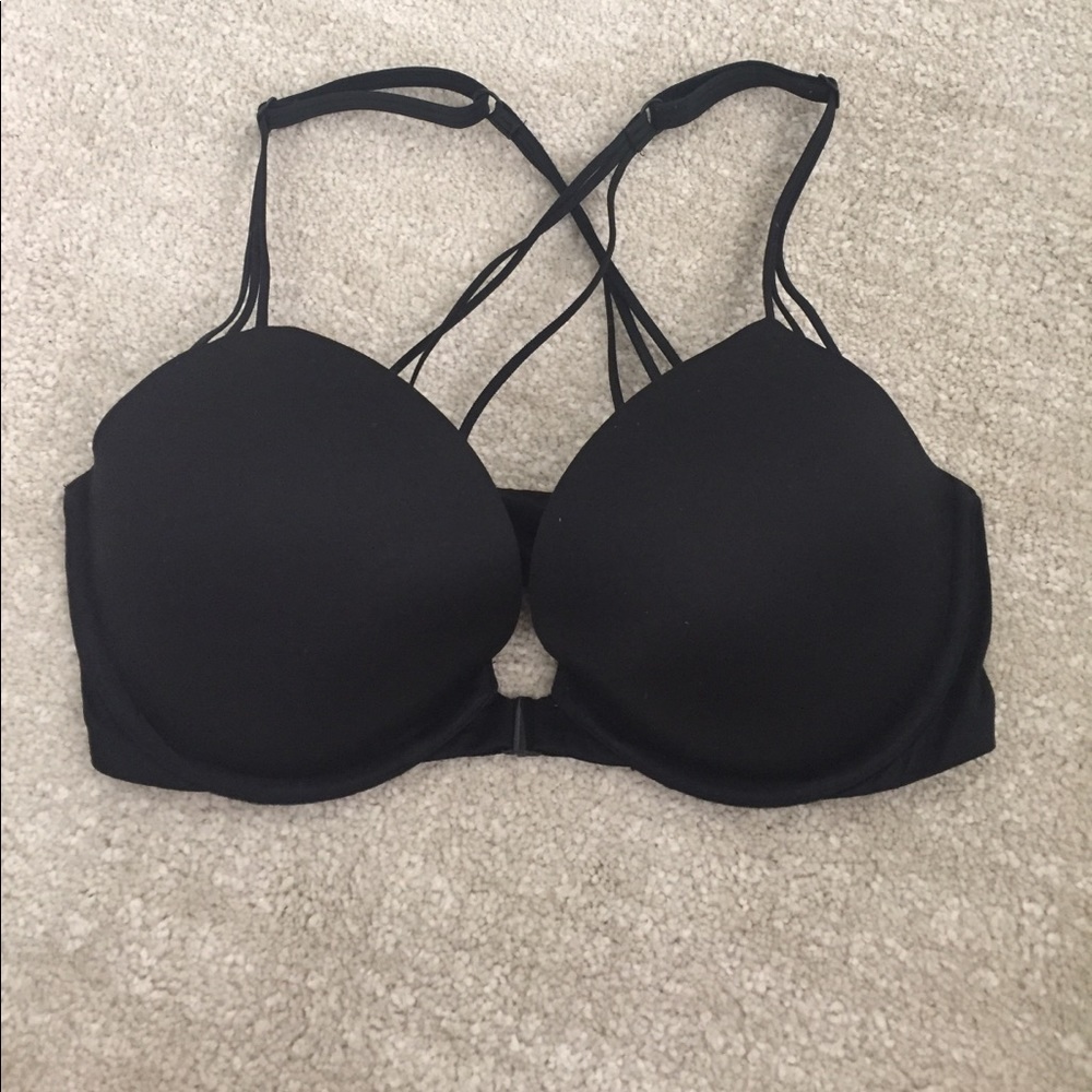 VS push up front closure strappy back bra