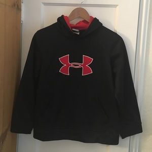 Youth Under Armour hoodie red and black